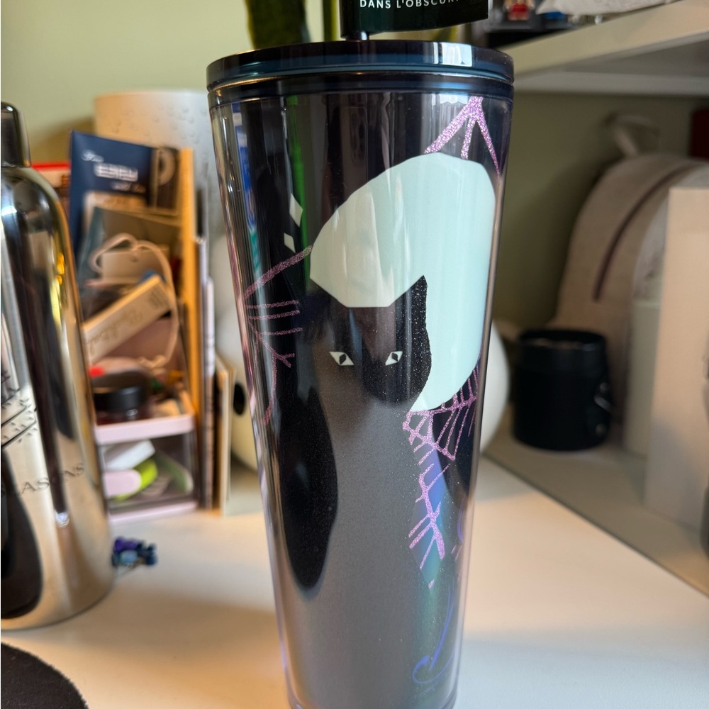 Starbucks halloween cat glow in the dark Tumbler